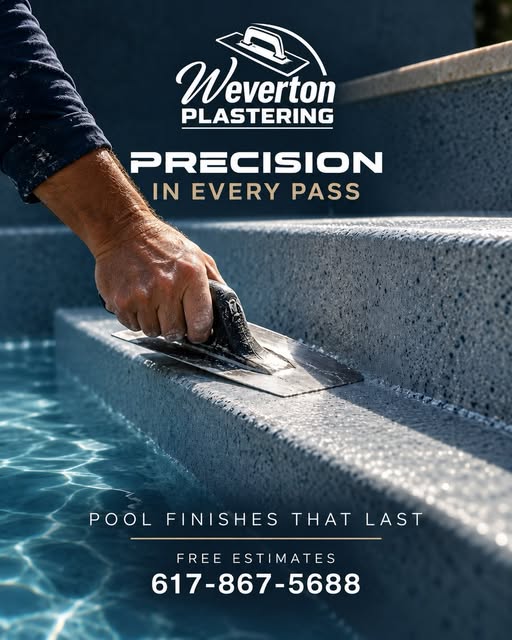 Trowelling a pool edge
