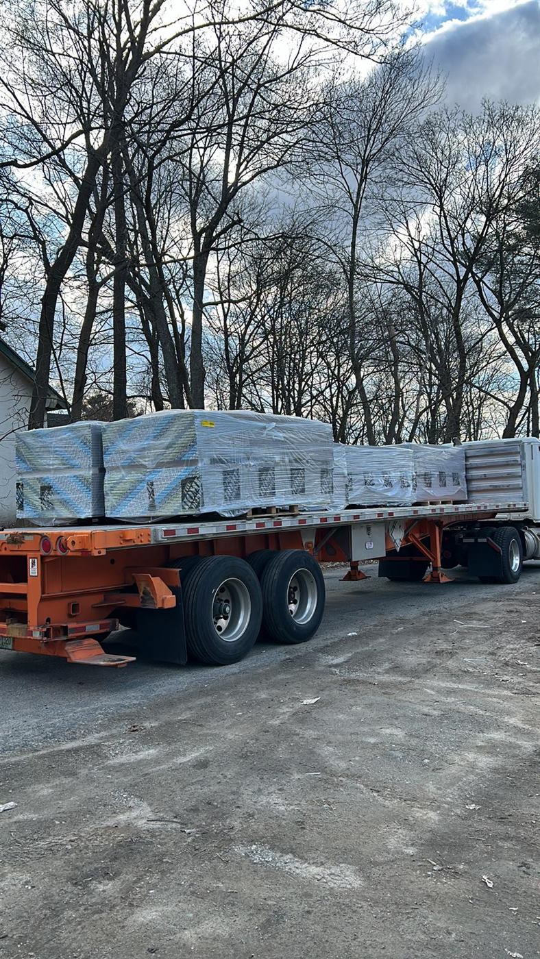 Board and plaster delivered to site